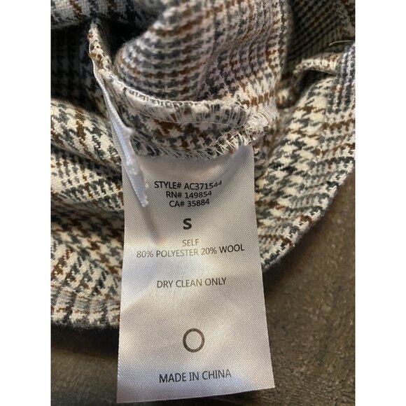 Sadie And Sage Plaid Wool Blend Belted Skort Skirt shorts womens size small brow - Picture 8 of 11